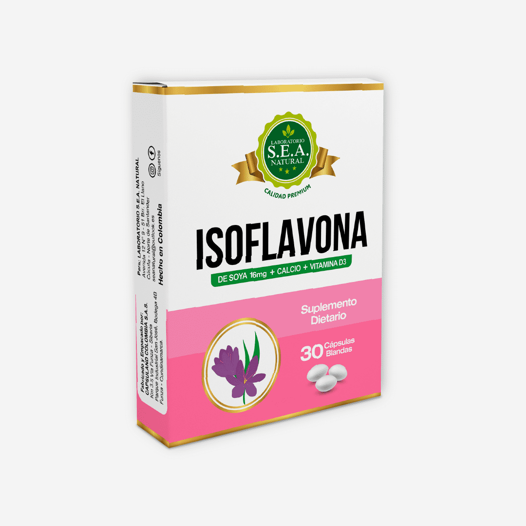 Isoflavona De Soya 16 mg + Calcio + Vitamina D3
